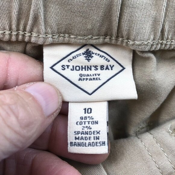 2 St. Johns Bay Womens Pants 10 Lot Of Two Khaki Chino Straight Leg Casual - Picture 2 of 16